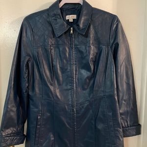 Blue denim& co. Leather jacket